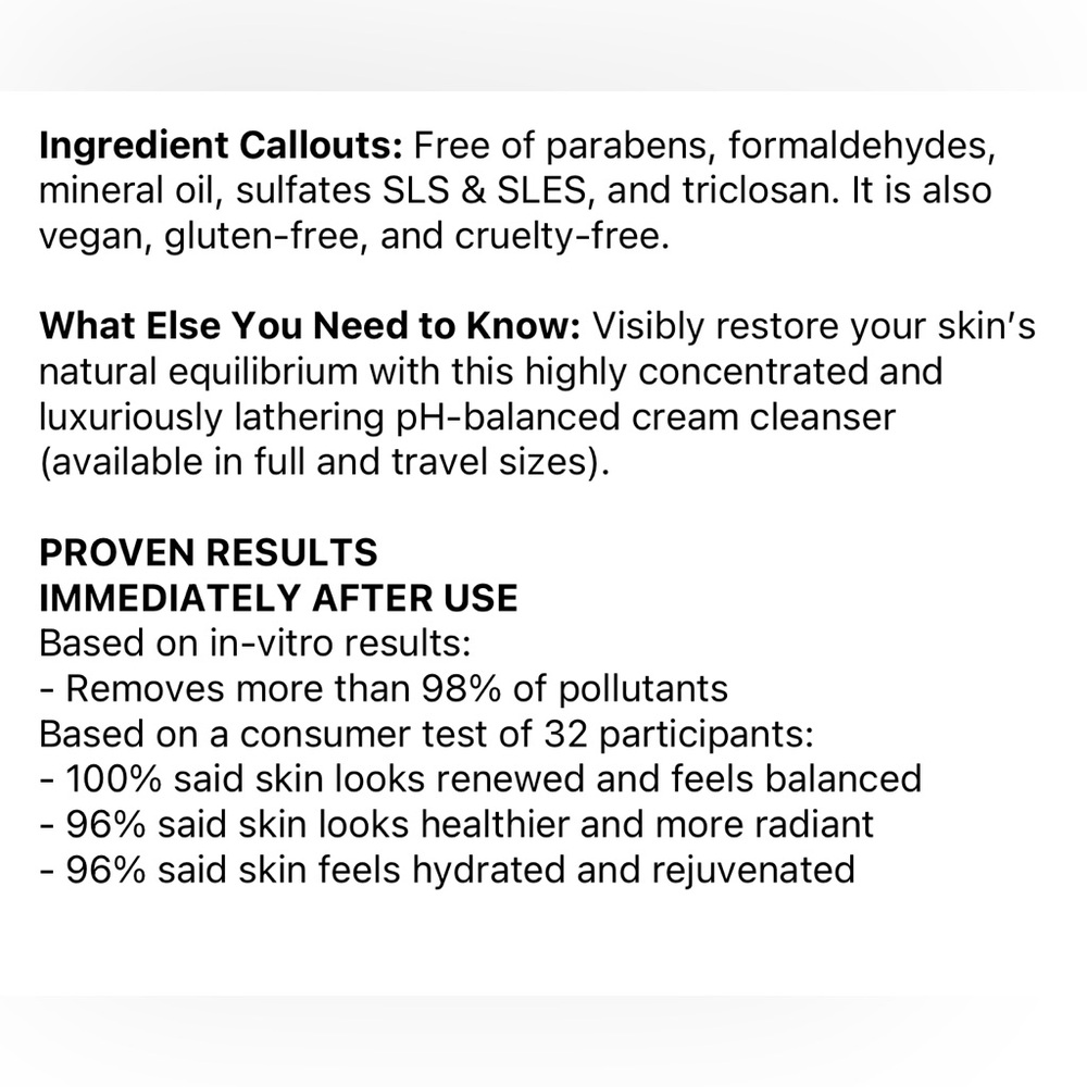 💦 HOURGLASS Equilibrium"™ Rebalancing Cream Cleanser - Picture 6 of 8
